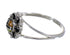 Southwestern Silver Multicolor Inlay Ring Size 5-1/2 AX80670
